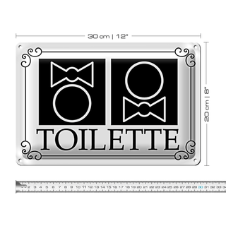 Blechschild Toilette 30x20cm WC Piktogramm