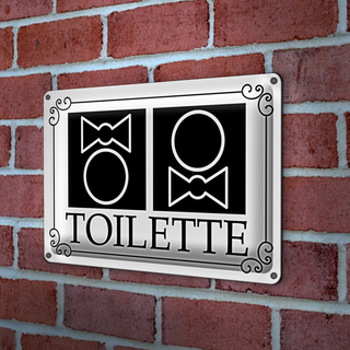Blechschild Toilette 30x20cm WC Piktogramm