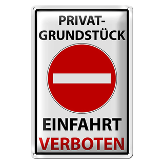 Blechschild Halteverbot 20x30cm Privat Einfahrt verboten