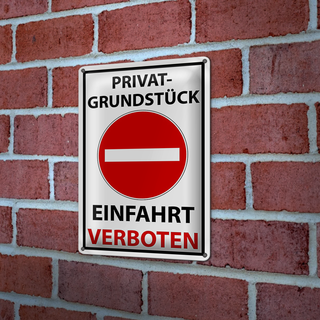Blechschild Halteverbot 20x30cm Privat Einfahrt verboten