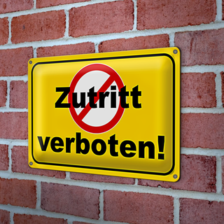 Blechschild Hinweis 30x20cm Zutritt verboten Wanddeko