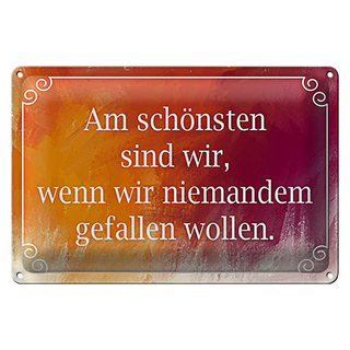 Blechschild Spruch 30x20cm am schönsten sind wir wenn wir