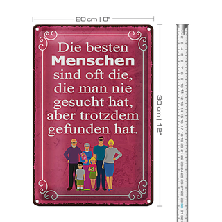 Blechschild Spruch 20x30cm die besten Menschen sind oft die