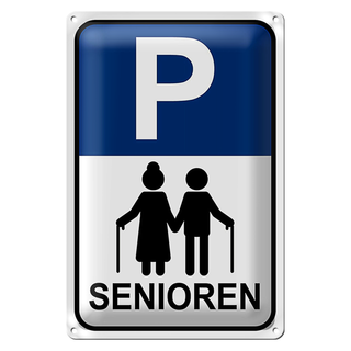 Blechschild Parken 20x30cm Parkplatz Senioren