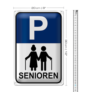 Blechschild Parken 20x30cm Parkplatz Senioren
