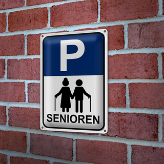 Blechschild Parken 20x30cm Parkplatz Senioren