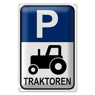 Blechschild Parken 20x30cm Parkplatz Traktor