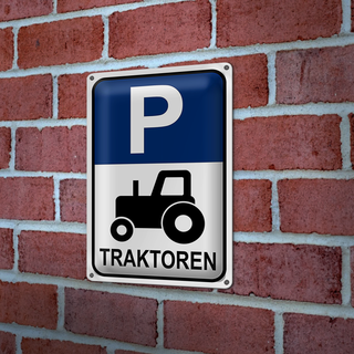 Blechschild Parken 20x30cm Parkplatz Traktor
