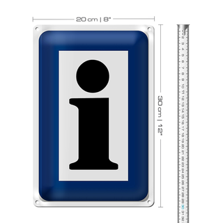 Blechschild Hinweis 20x30cm Information Touristinformation