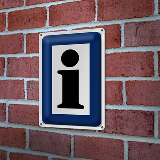 Blechschild Hinweis 20x30cm Information Touristinformation