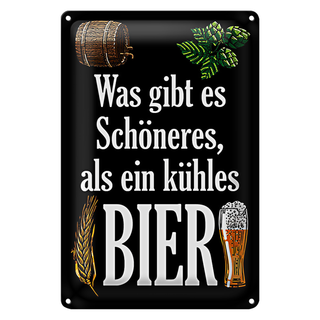 Blechschild Spruch 20x30cm was schöneres als kühles Bier