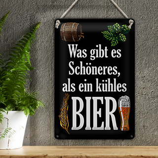 Blechschild Spruch 20x30cm was schöneres als kühles Bier
