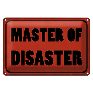 Blechschild Spruch 30x20cm Master of Disaster