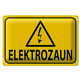 Blechschild Hinweis 30x20cm Elektrozaun Warnschild Vorsicht