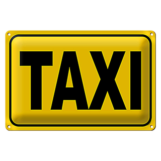 Blechschild Hinweis 30x20cm Taxi Wanddeko