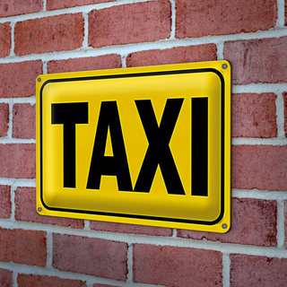 Blechschild Hinweis 30x20cm Taxi Wanddeko