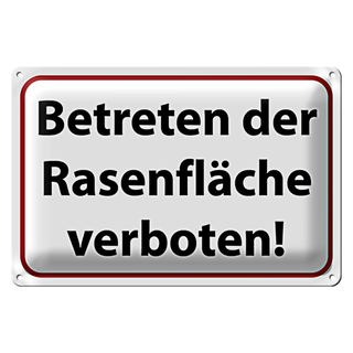 Blechschild Hinweis 30x20cm Betreten Rasenfläche verboten