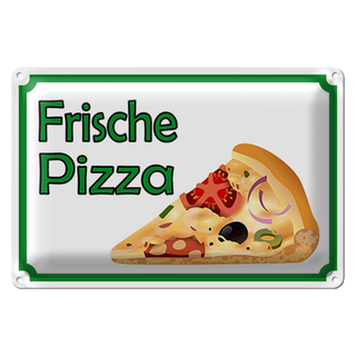 Blechschild Hinweis 30x20cm frische Pizza Verkauf