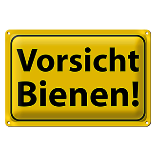 Blechschild Hinweis 30x20cm Vorsicht Bienen Honig Imker