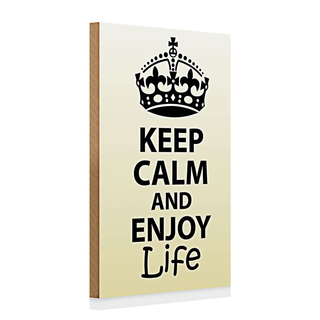 Holzschild Spruch 20x30cm Keep Calm and enjoy life