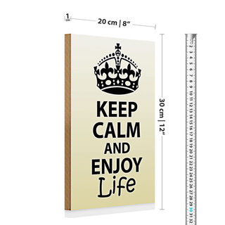 Holzschild Spruch 20x30cm Keep Calm and enjoy life