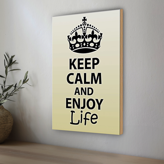 Holzschild Spruch 20x30cm Keep Calm and enjoy life
