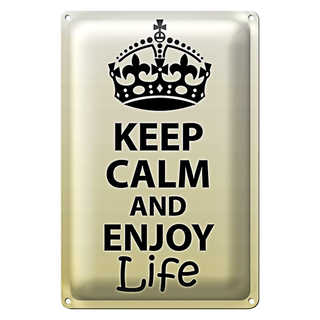Blechschild Spruch 20x30cm Keep Calm and enjoy life