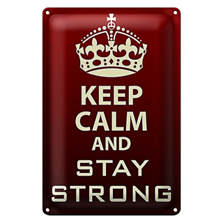 Blechschild Spruch 20x30cm Keep Calm and stay strong