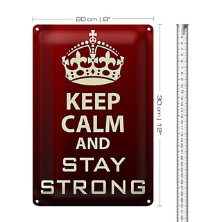 Blechschild Spruch 20x30cm Keep Calm and stay strong