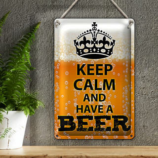 Blechschild Spruch 20x30cm Keep Calm and have a Beer Bier