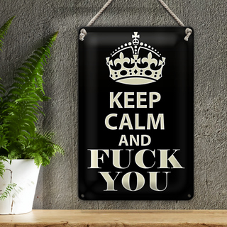 Blechschild Spruch 20x30cm Keep Calm and fuck you