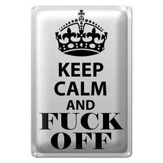 Blechschild Spruch 20x30cm Keep Calm and fuck off