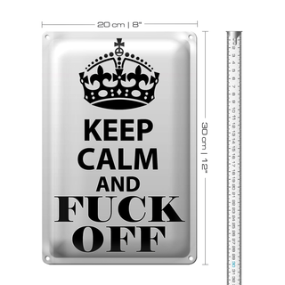Blechschild Spruch 20x30cm Keep Calm and fuck off