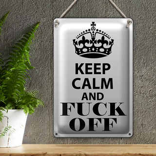 Blechschild Spruch 20x30cm Keep Calm and fuck off