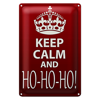 Blechschild Spruch 20x30cm Keep Calm and Ho Ho Ho Christmas