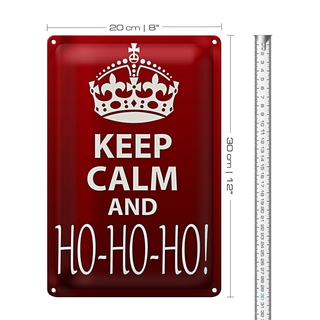 Blechschild Spruch 20x30cm Keep Calm and Ho Ho Ho Christmas
