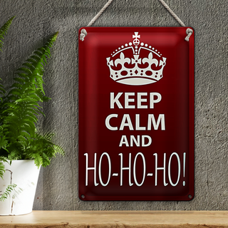 Blechschild Spruch 20x30cm Keep Calm and Ho Ho Ho Christmas