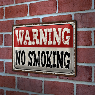 Blechschild Hinweis 30x20cm Warning no smoking