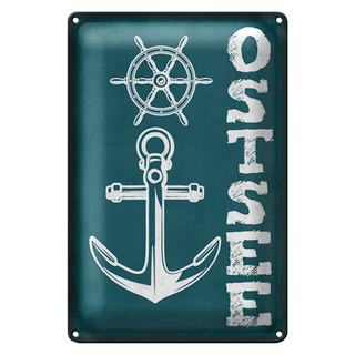 Blechschild Hinweis 20x30cm Ostsee Anker See Schiff