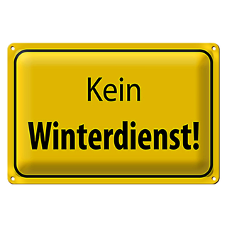 Blechschild Hinweis 30x20cm kein Winterdienst Warnschild