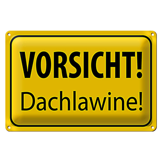 Blechschild Hinweis 30x20cm Vorsicht Dachlawine Warnschild
