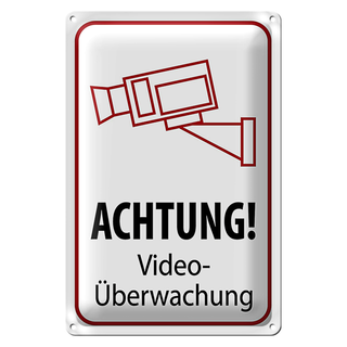 Blechschild Hinweis 20x30cm Achtung Videoüberwachung