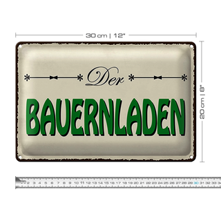 Blechschild Hinweis 30x20cm Bauernladen Hofladen Verkauf