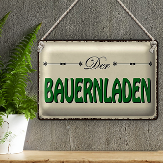 Blechschild Hinweis 30x20cm Bauernladen Hofladen Verkauf
