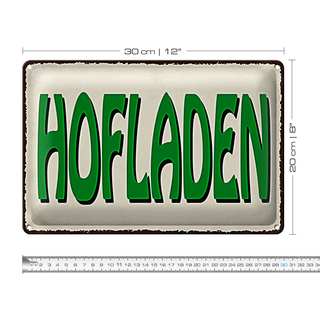 Blechschild Hinweis 30x20cm Hofladen Verkauf