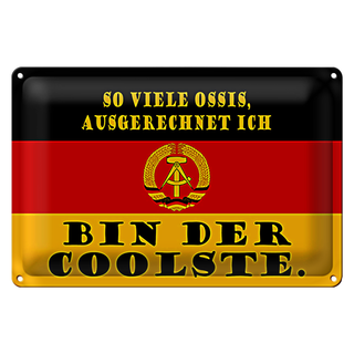 Blechschild Spruch 30x20cm so viele Ossis bin der coolste