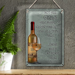 Blechschild Spruch 20x30cm not all girls made of sugar and
