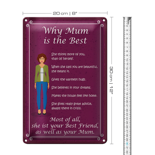 Blechschild Spruch 20x30cm why Mam is the best Mama beste