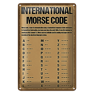 Blechschild Spruch 20x30cm international Morse code