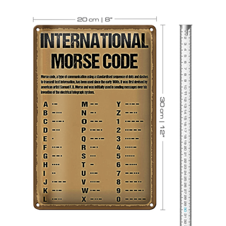 Blechschild Spruch 20x30cm international Morse code